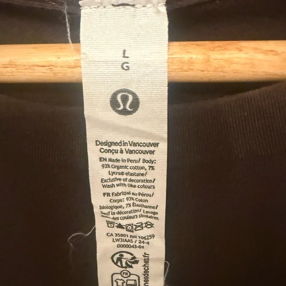 Lululemon Cinched Cut Out Cotton Tee - Picture 3 of 3